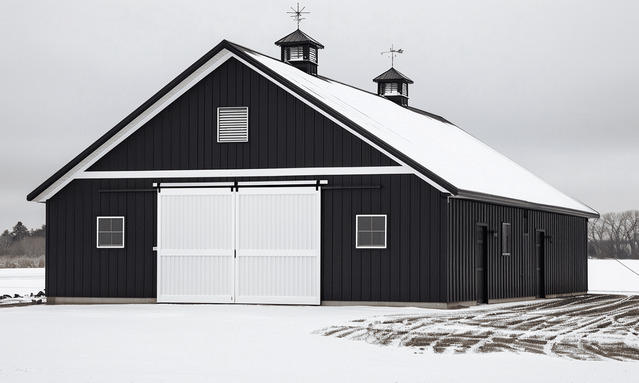 Pole barn kit 24x40x12 featuring a durable design for versatile agricultural and storage solutions. Ideal for barns and workshops.