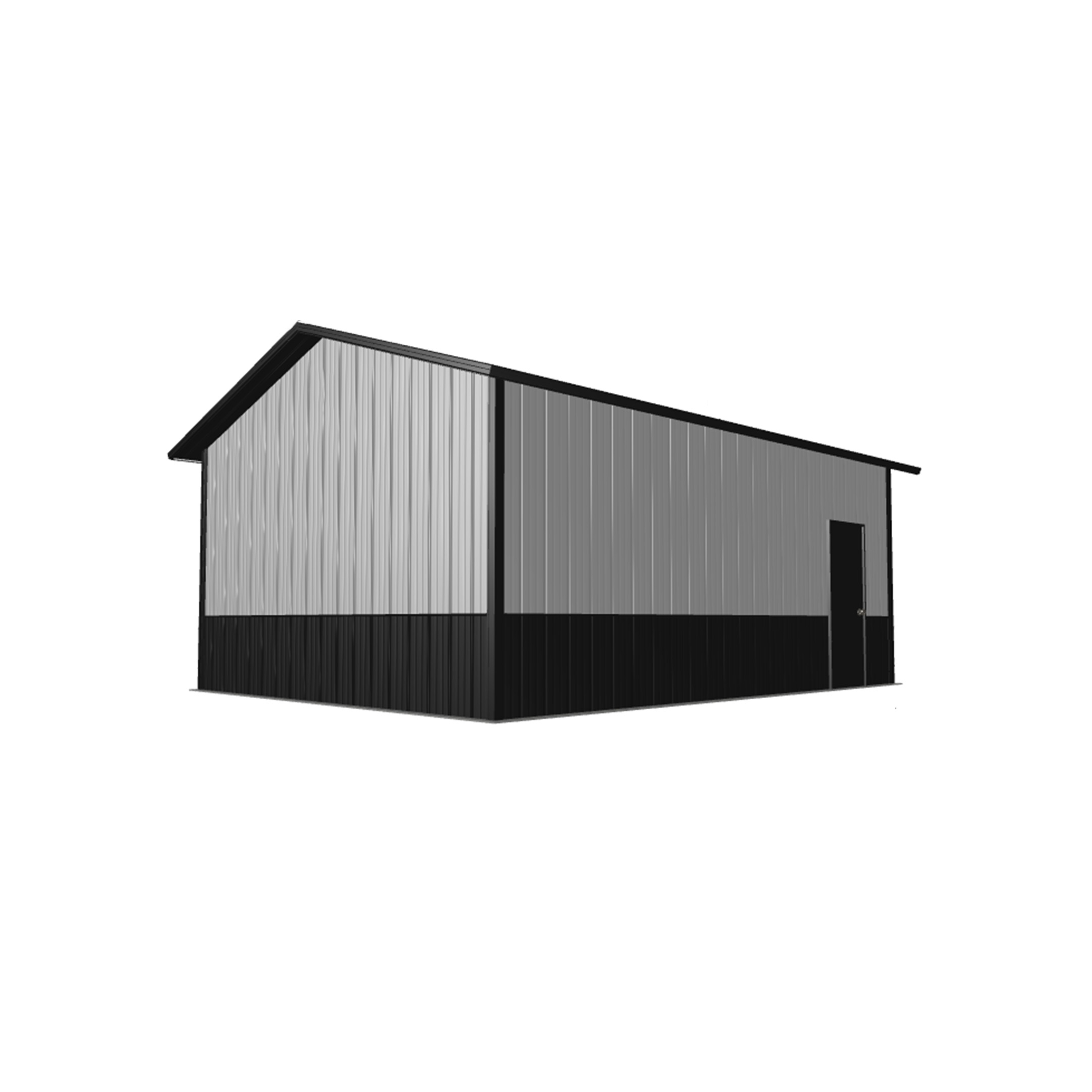 16x24x10 pole barn kit showcasing durable construction and spacious design for efficient storage or workshop use.