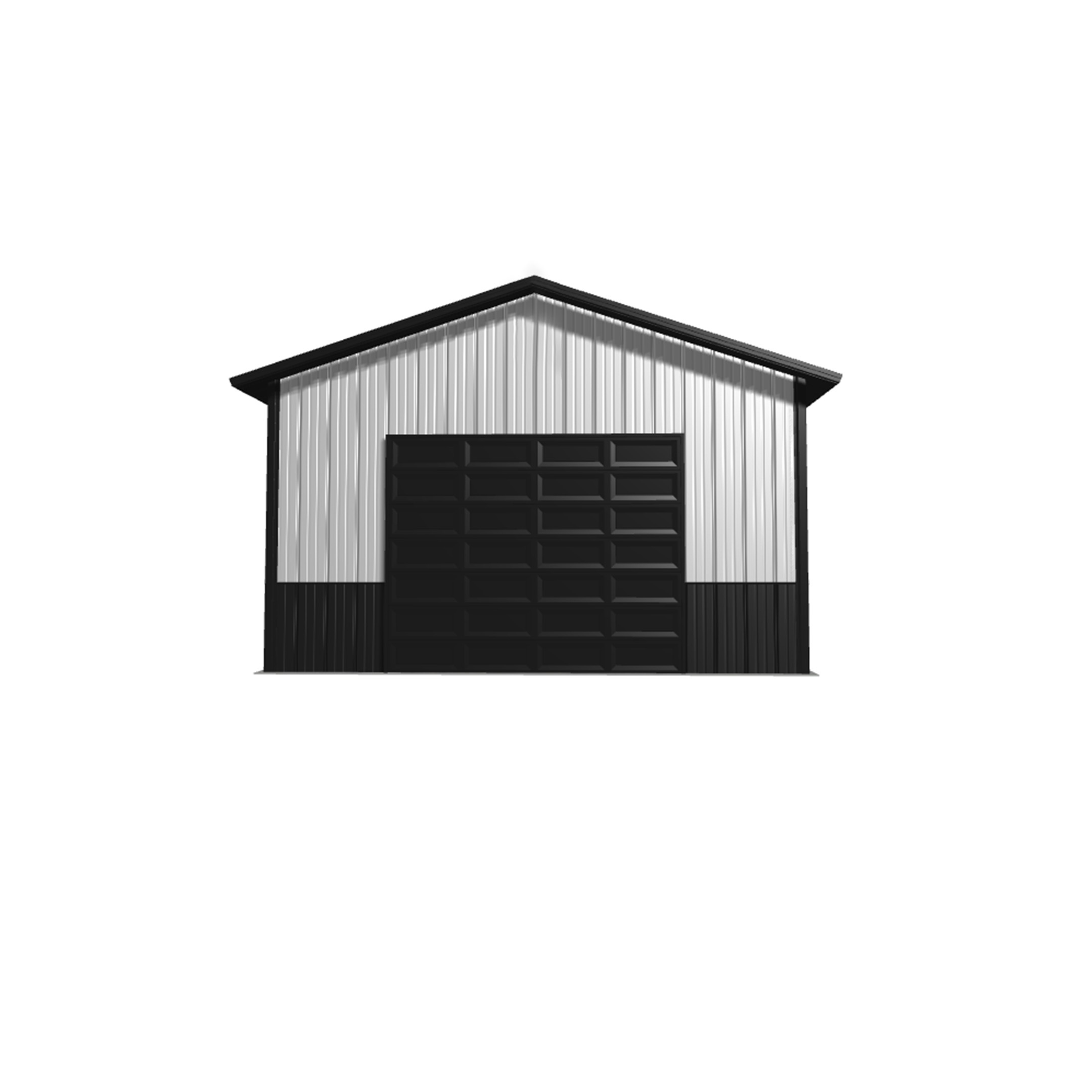 20x24x10 pole barn kit featuring a spacious design ideal for storage or workshops, showcasing durable construction and versatility.