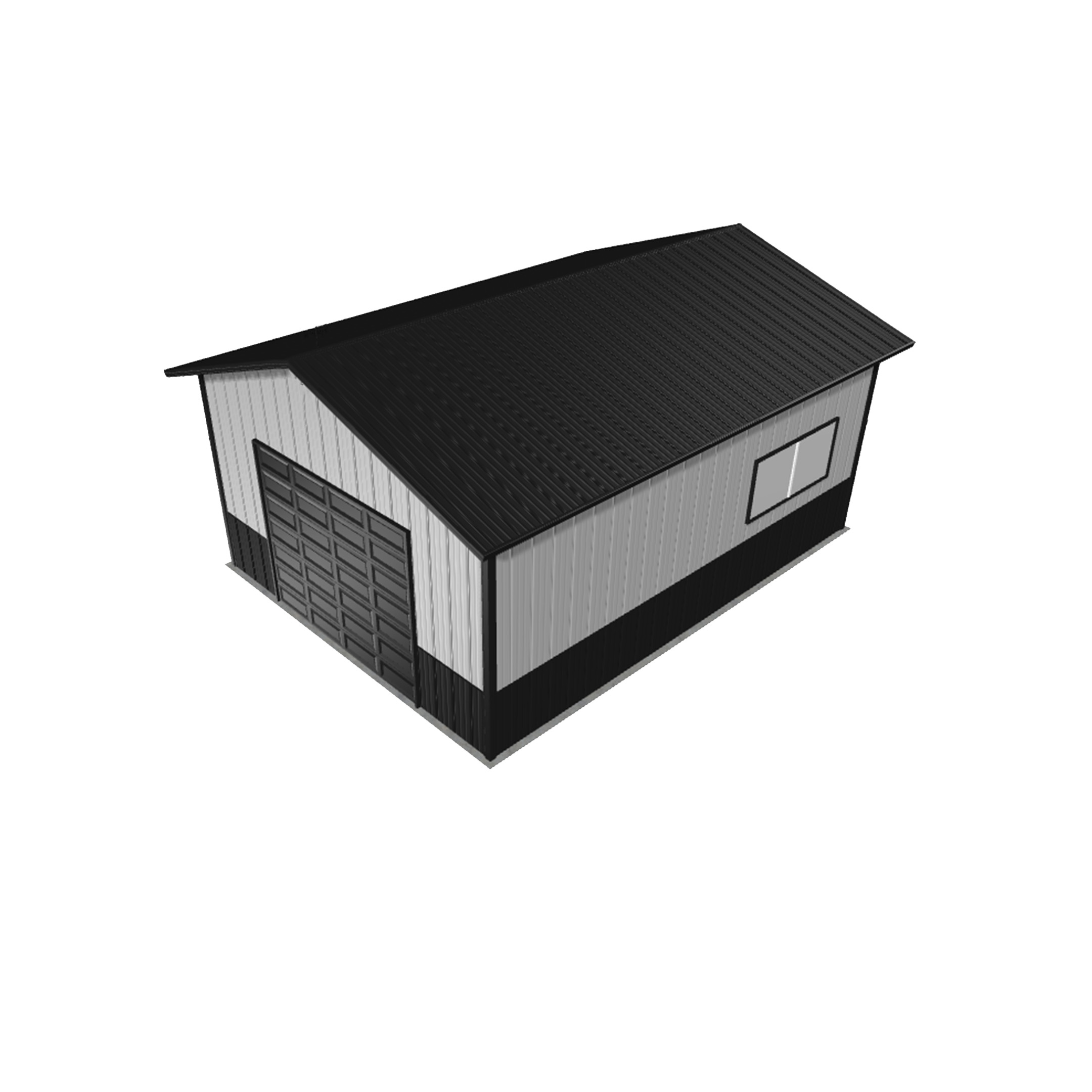 20x24x10 pole barn kit in an outdoor setting showcasing sturdy construction and versatile design for storage or farming needs.