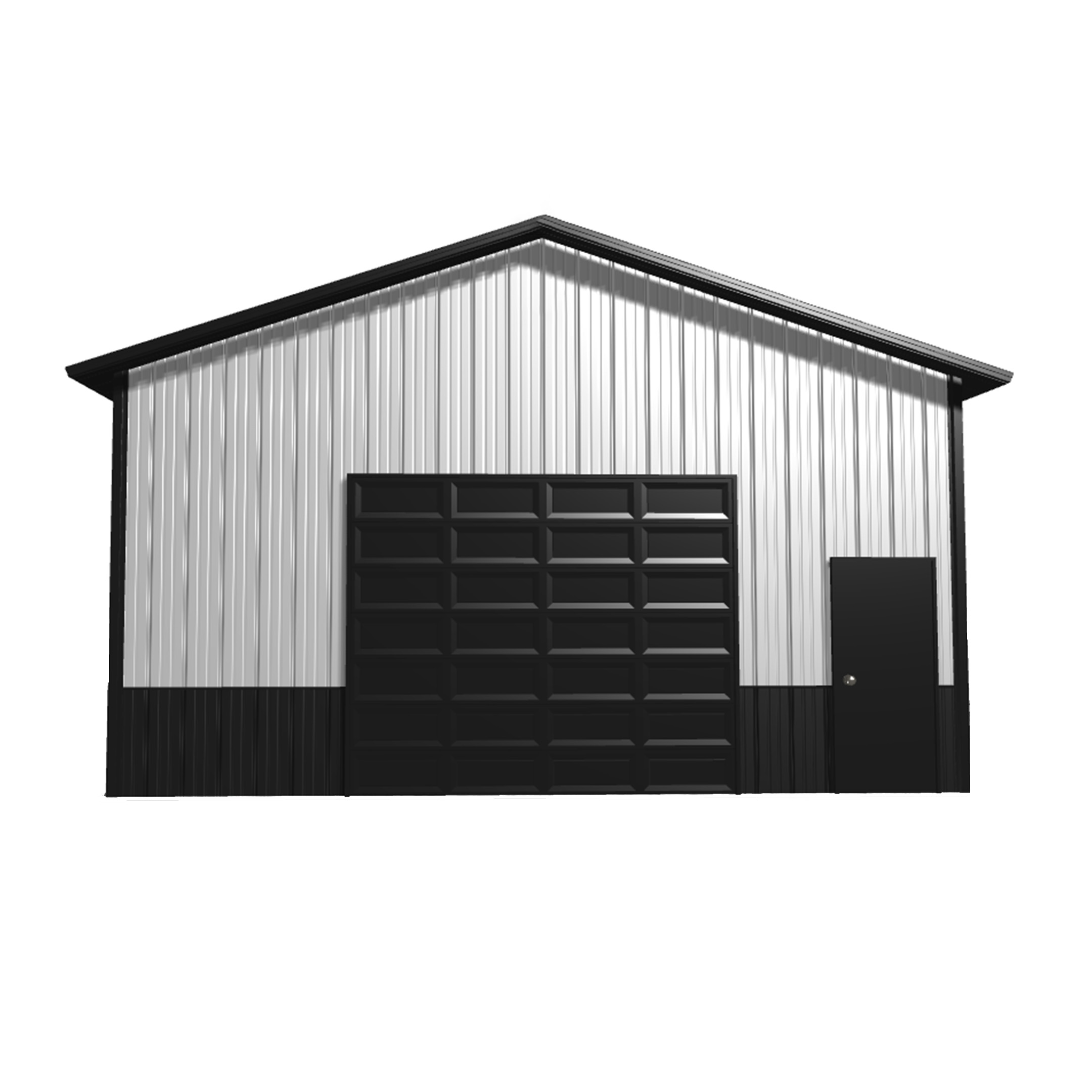 Pole barn kit measuring 24x32x12 featuring sturdy construction and versatile design for agricultural or storage use.