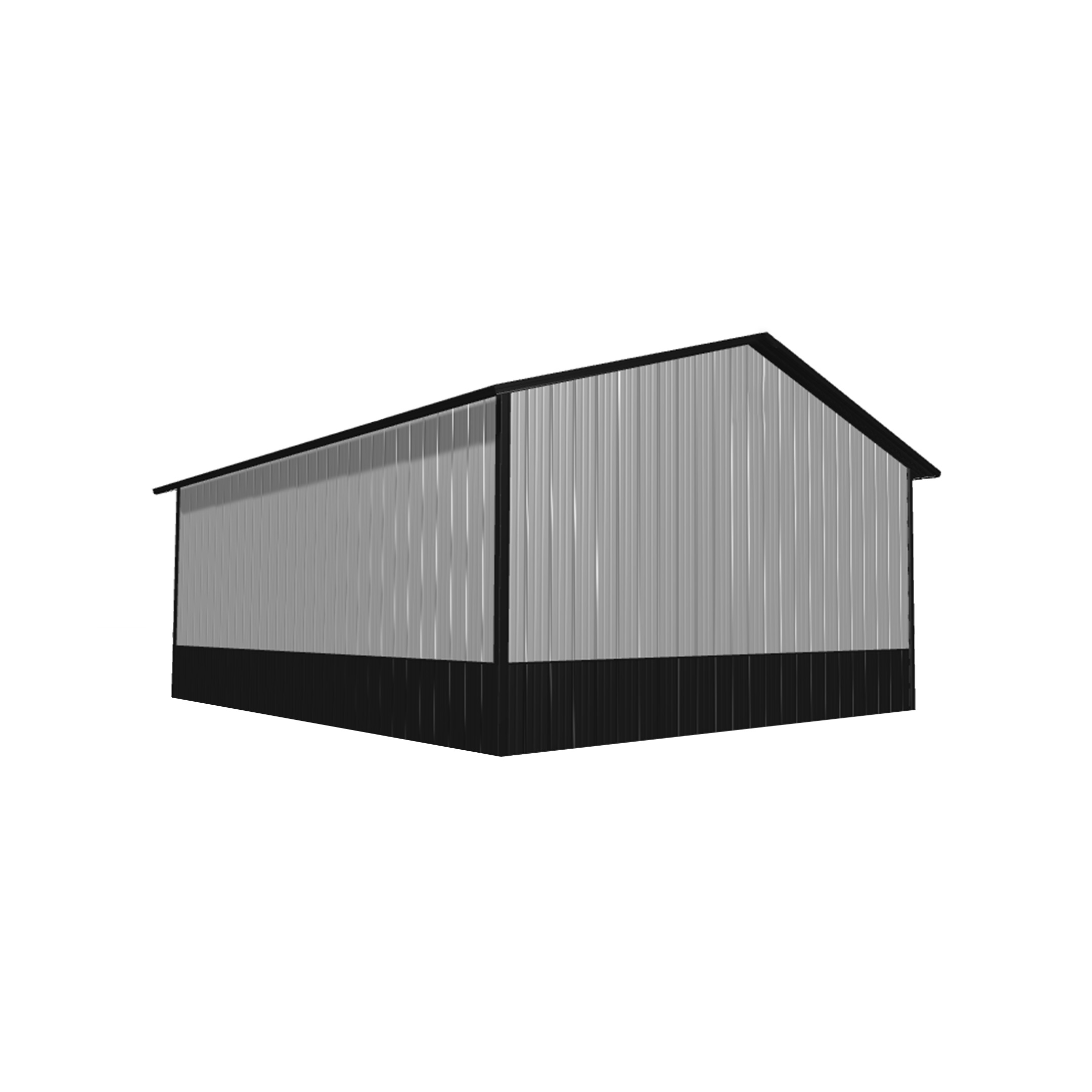 Pole barn kit 24x32x12 featuring durable construction materials, ideal for agricultural or storage purposes.