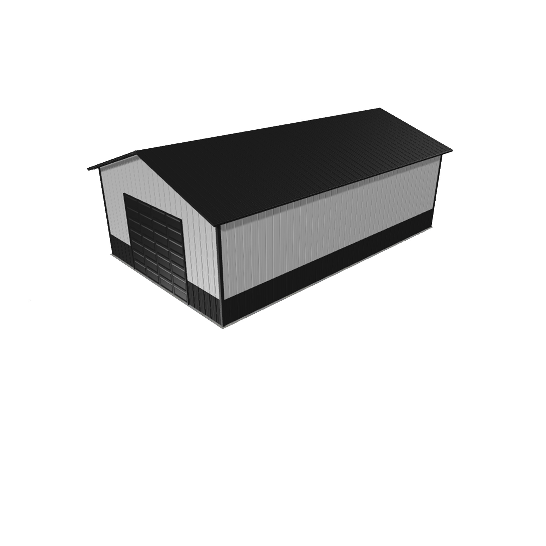 Pole barn kit 24x36x12 featuring a sturdy design and ample space for various uses in agriculture or storage.