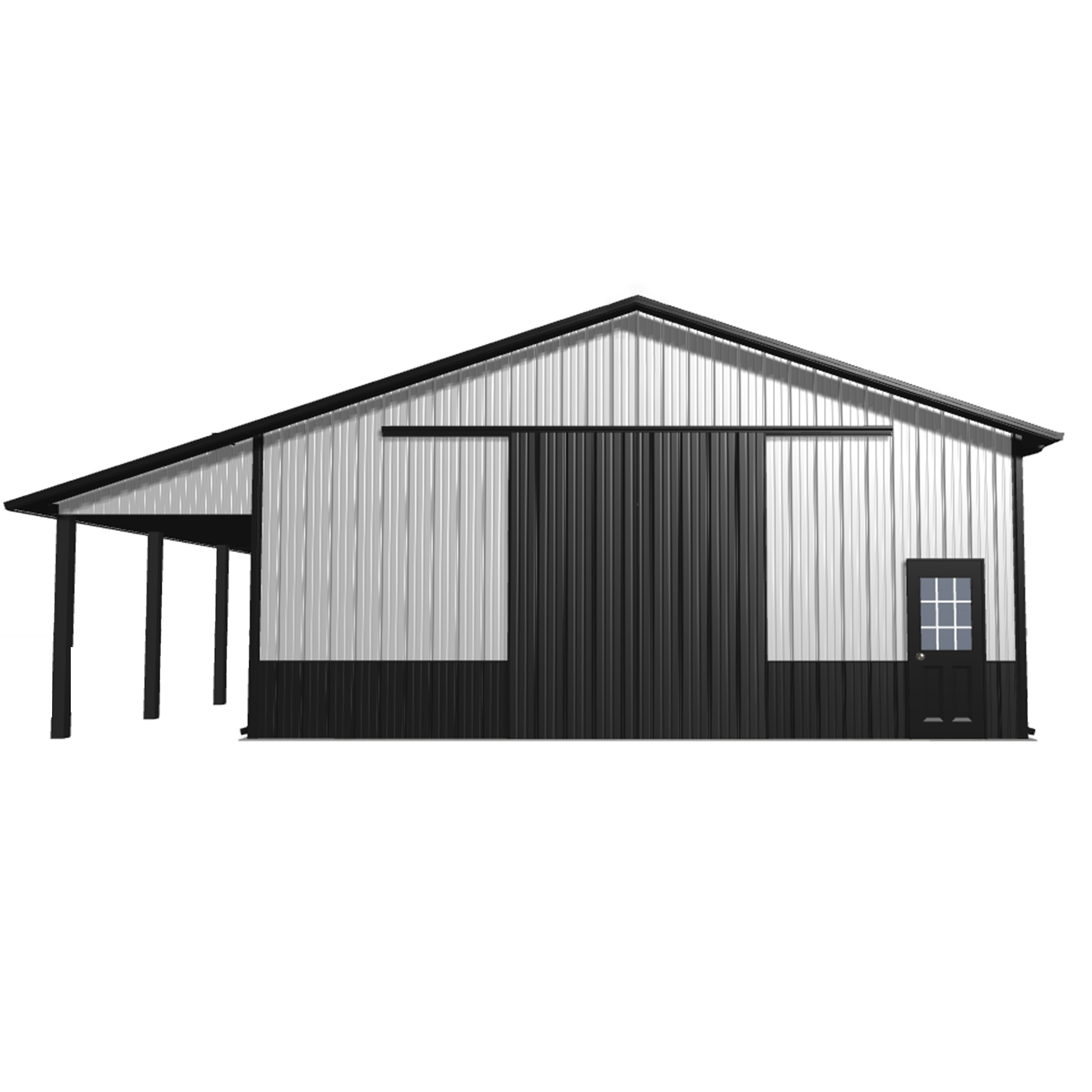 Pole barn kit 24x40x12 featuring a sturdy design ideal for storage, workshops, or agricultural use. High-quality materials included.