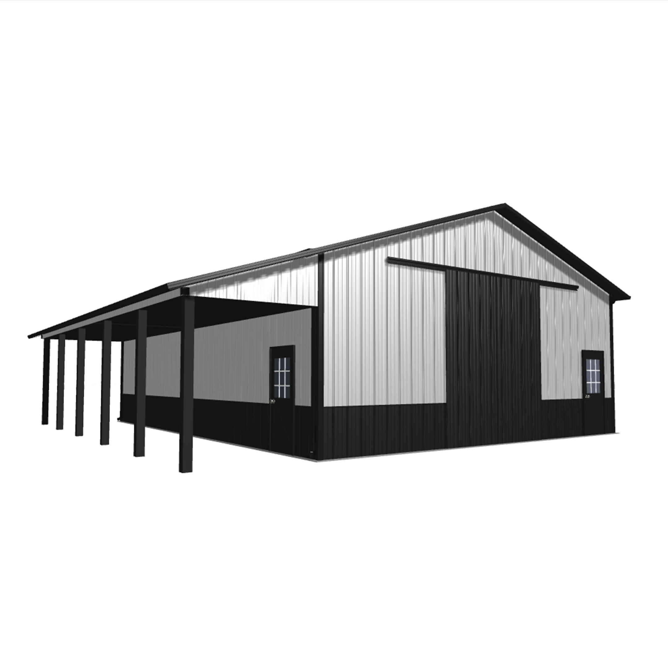 Pole barn kit 24x40x12 featuring a durable design for versatile agricultural and storage solutions. Ideal for barns and workshops.