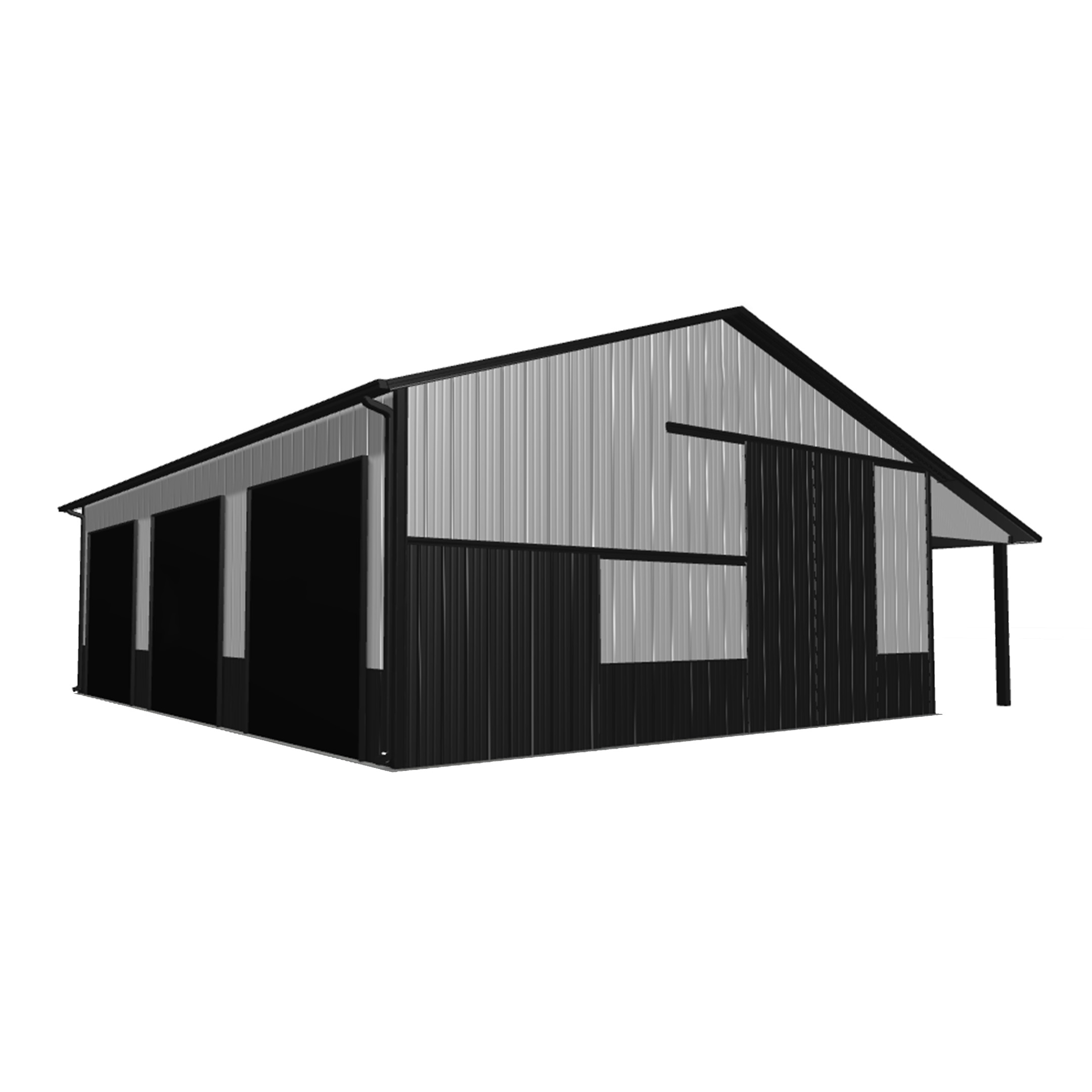 24x40x12 pole barn kit showcasing durable construction materials and spacious design for versatile storage and workspace solutions.