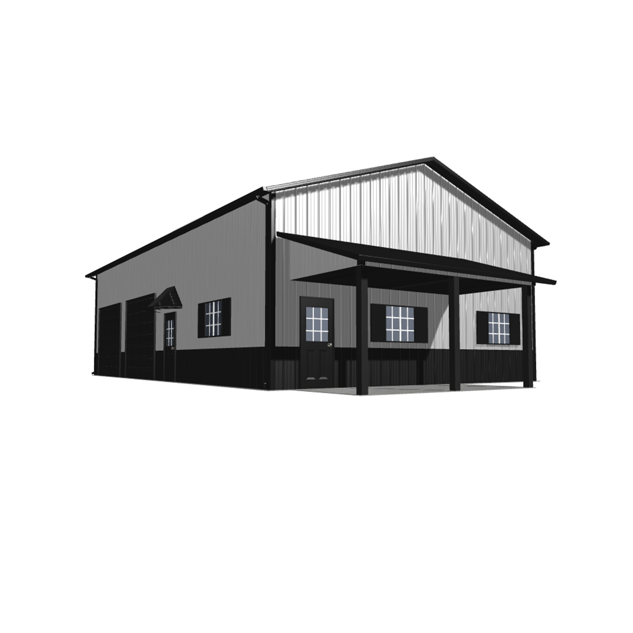 30x50x14 pole barn kit showcasing a spacious design ideal for storage or agricultural use, featuring durable materials and construction.