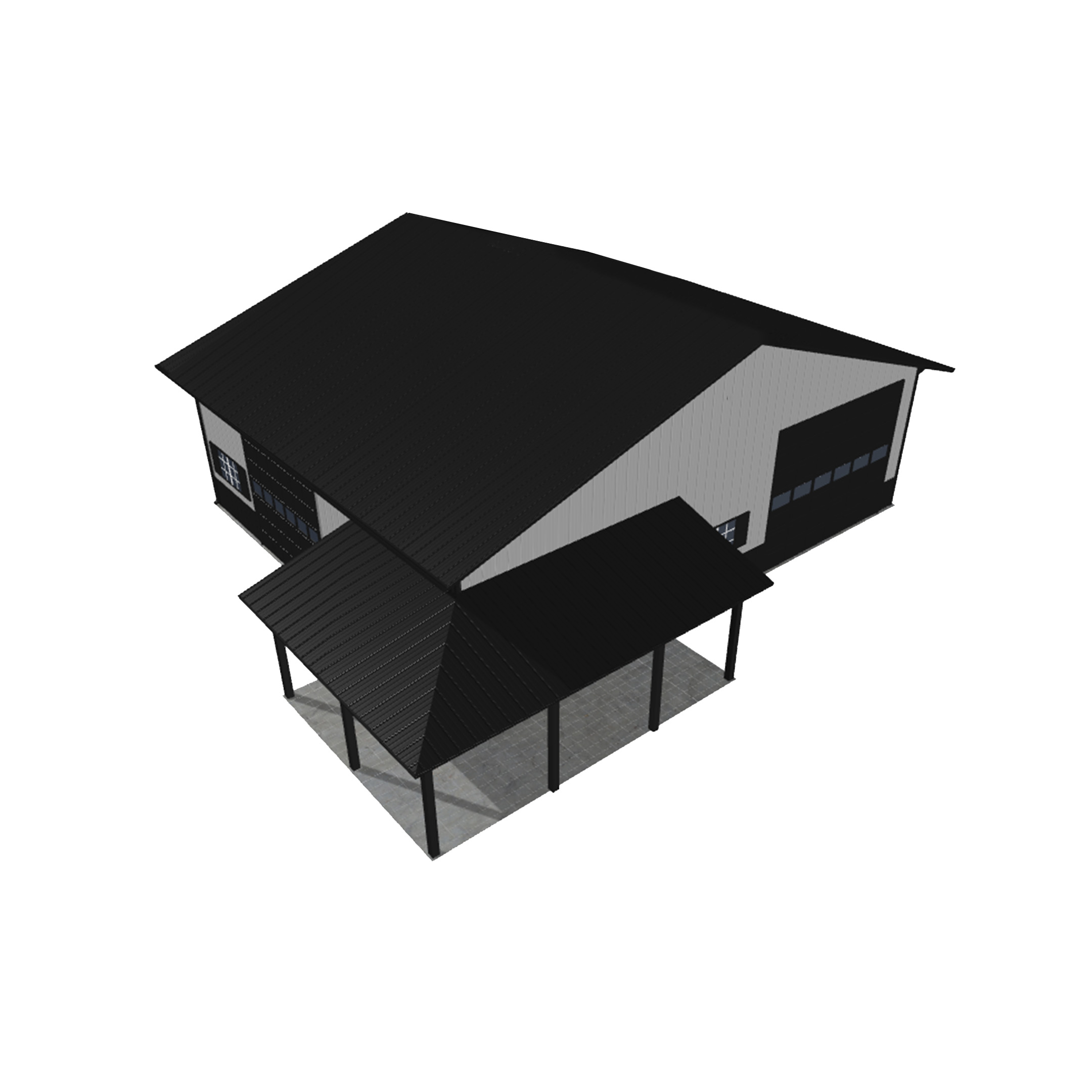 Image of a 50x40x14 pole barn kit showcasing a spacious and durable structure ideal for workshops or storage.