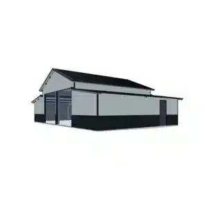 24x30 Monitor Barn Kit with Dual 10' Lean-tos – Equestrian Shell (44x30) (Deposit)