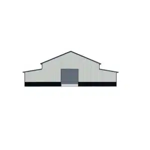 40x60 Monitor Barn Kit with Dual 12' Lean-tos – Summit Series (64x60)(Deposit)