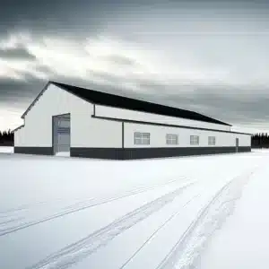 50x100 Monitor Barn Kit with Dual 12' Lean-tos – Infrastructure Series (74x100)(Deposit)