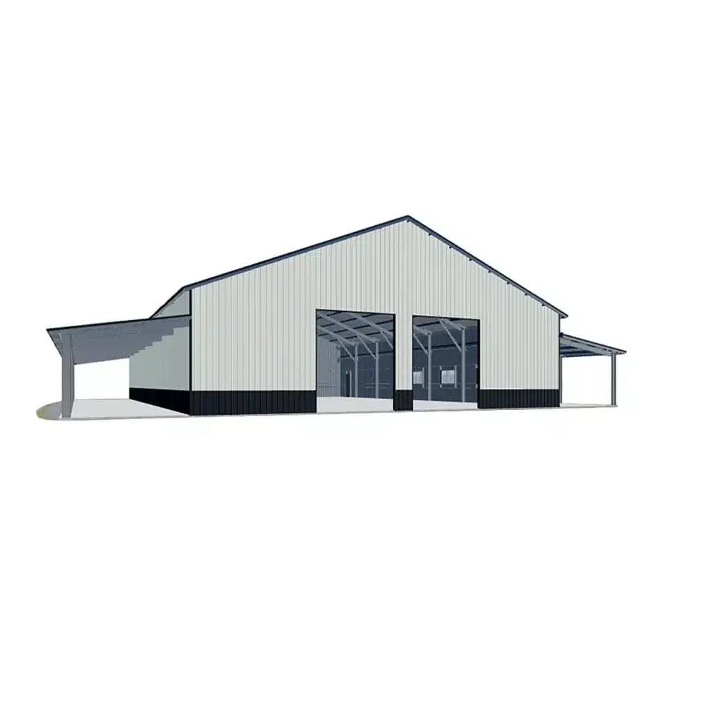 60x100x16 steel barn kit with monitor roof design