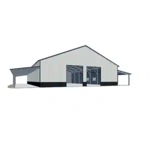 60x100 Monitor Barn Kit with Dual 14' Open Lean-tos – Colossus Series (88x100)(Deposit)