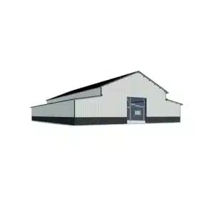 40x80 Monitor Barn Kit with Dual 12' Lean-tos – Apex Series (64x80)(Deposit)
