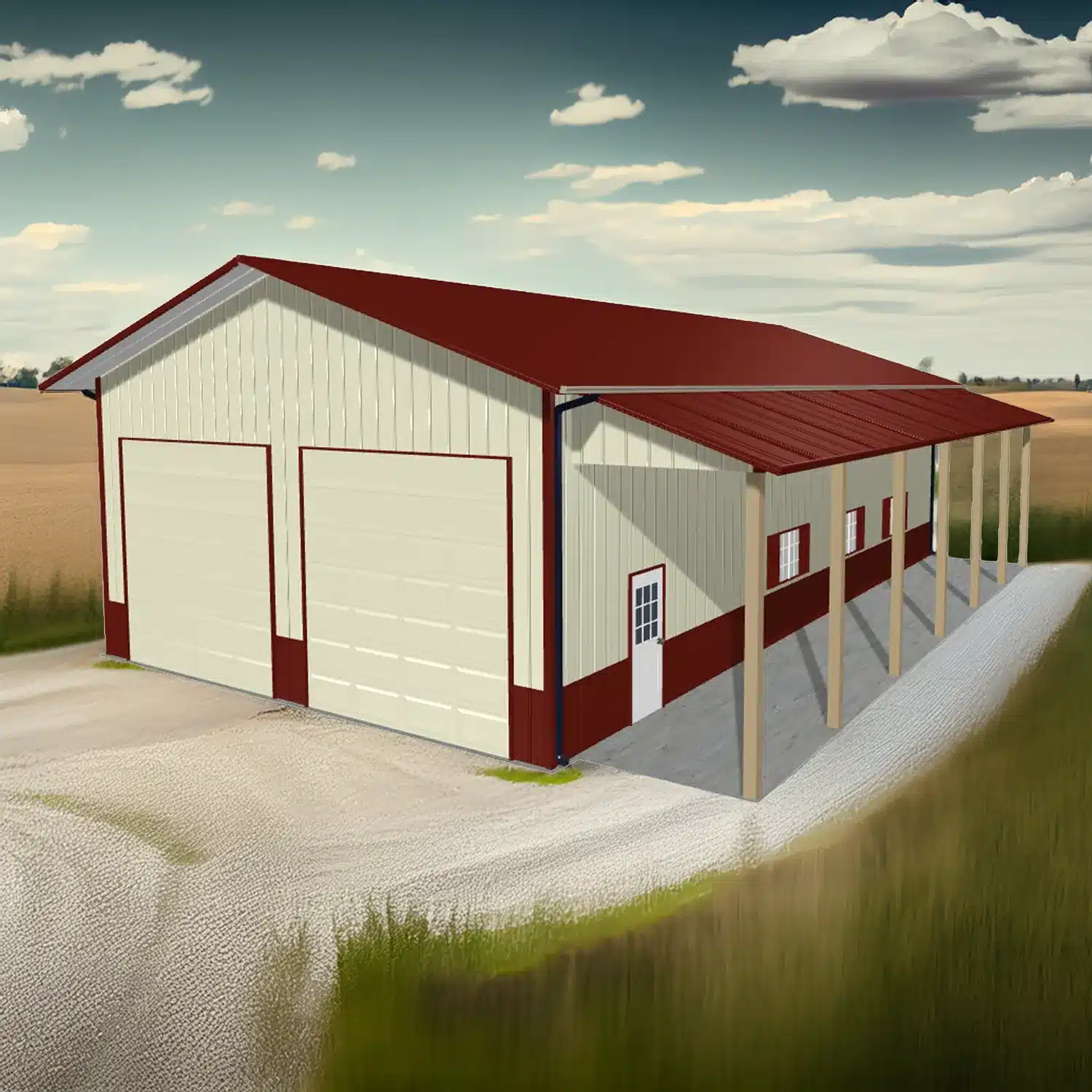 30x54x14 Metal Barn Kit - Farm Building (Deposit) - Image 3