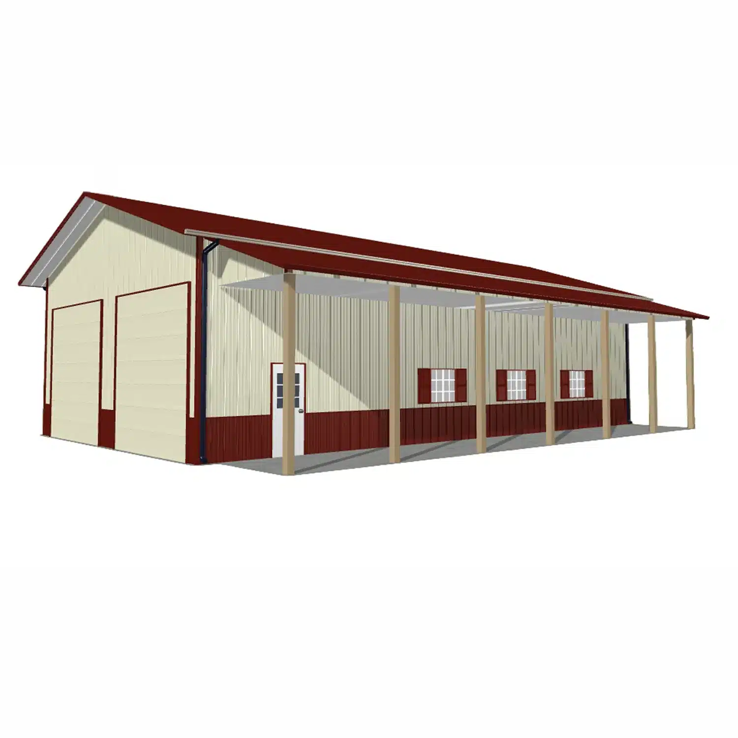 30x54x14 Metal Barn Kit - Farm Building (Deposit) - Image 2