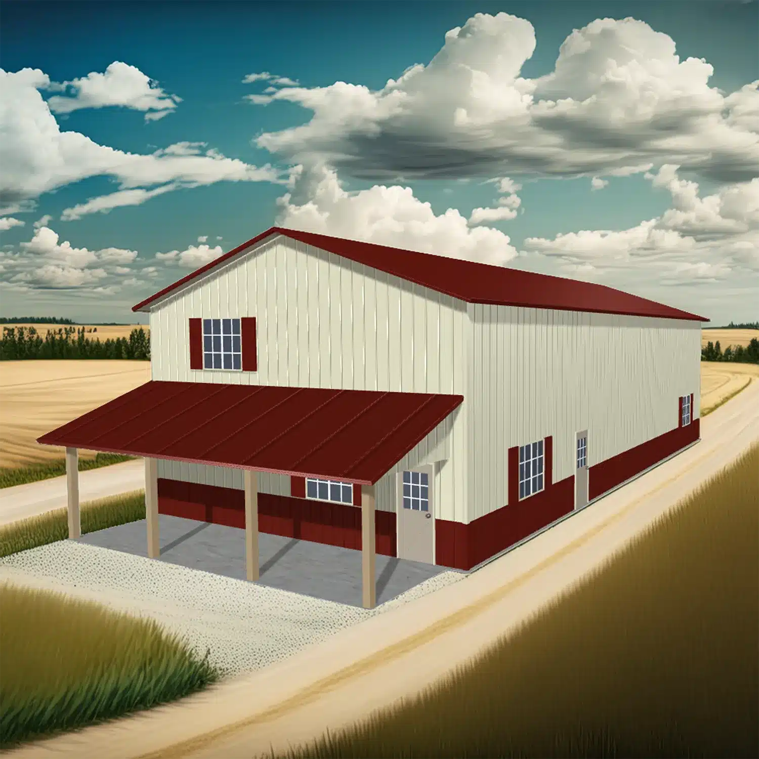 30x60x14 Metal Barn Kit - Farm Building (Deposit) - Image 3