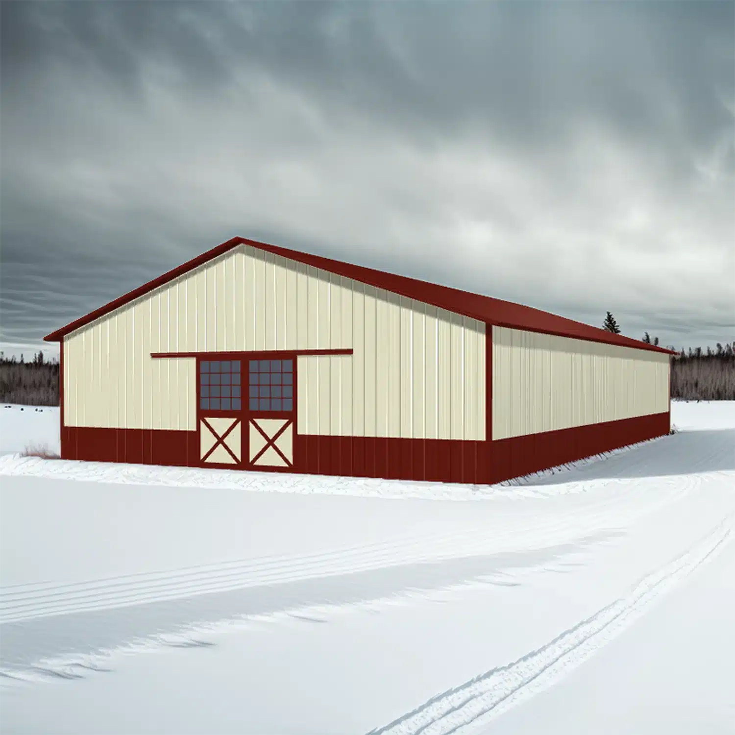 40x60x16 Metal Barn Kit - Farm Building (Deposit) - Image 4