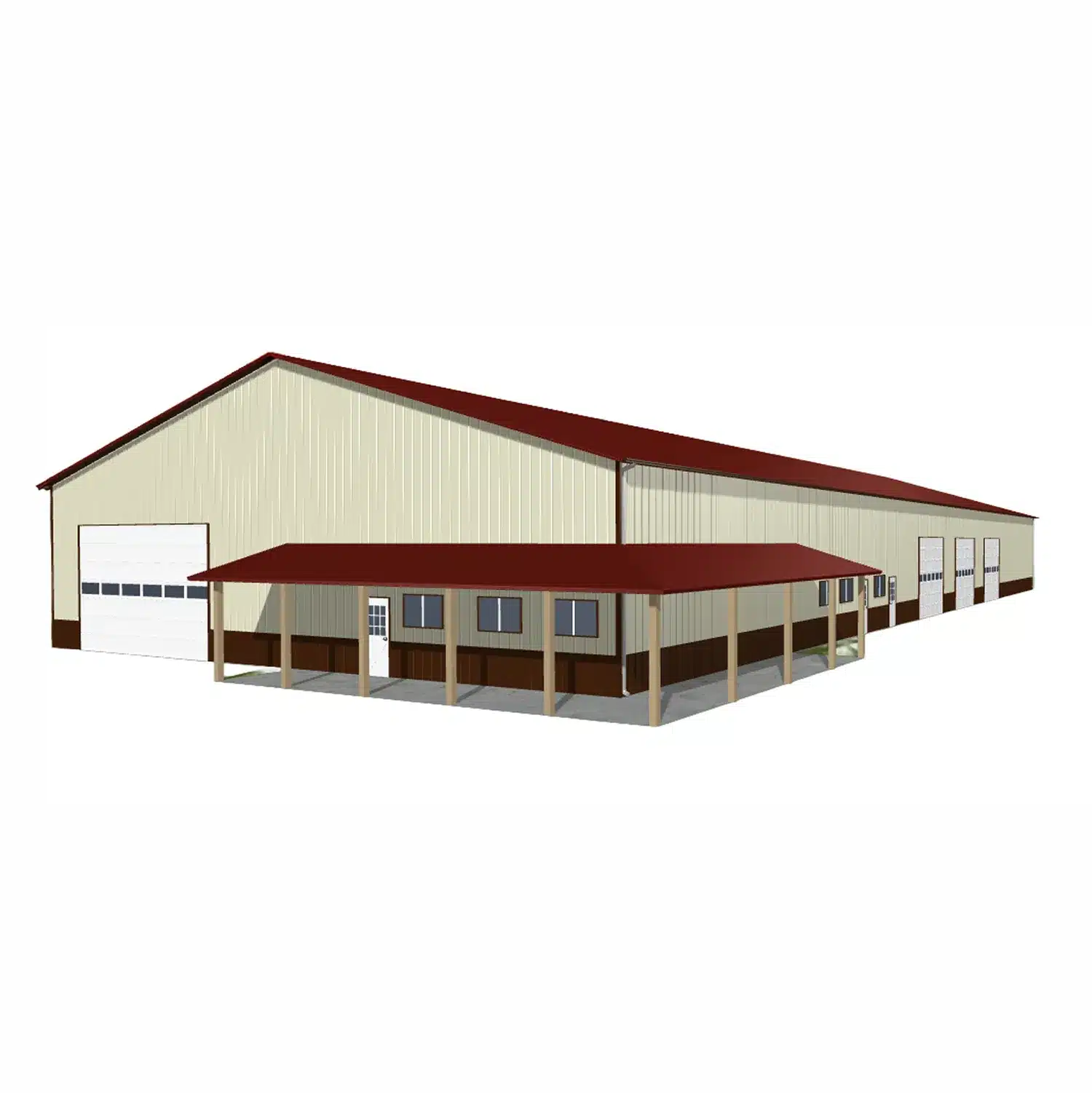 70x180x10 Metal Barn Kit - Industrial Storage Arena (Deposit)