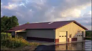 75x42 custom steel workshop in Cambridge, Ontario with metal barn design
